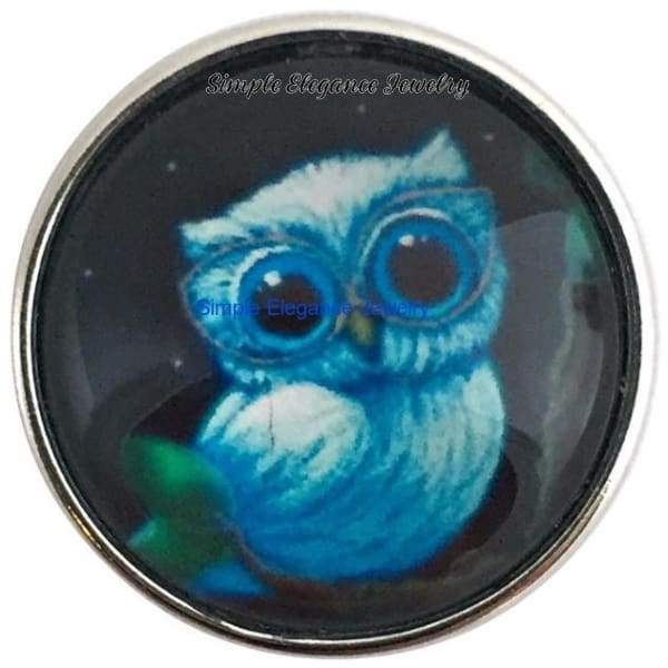 Sweet Blue Owl Snap 20mm for Snap Jewelry - Snap Jewelry