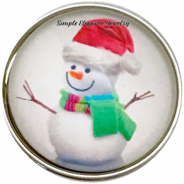 Sweet Snowman Snap Charm 20mm for Snap Jewelry - Snap Jewelry
