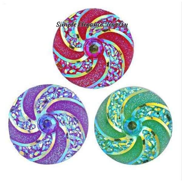 Swirl Acrylic Snap 18mm for Snap Jewelry - Snap Jewelry