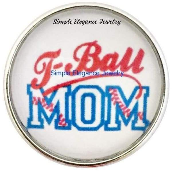 T-Ball Mom Snap 20mm for Snap Jewelry - Snap Jewelry