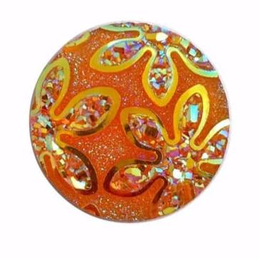 Tangerine Orange Acrylic Flower Snap 18mm for Snap Jewelry - Snap Jewelry