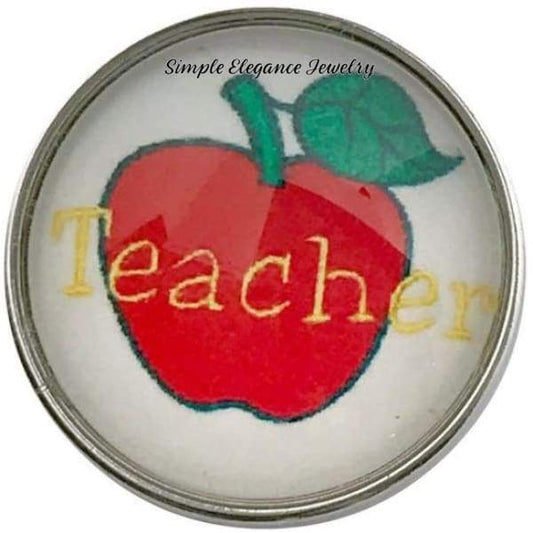Teacher Apple Snap Charm 20mm for Snap Jewelry - Snap Jewelry