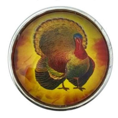 Thanksgiving Snap Button-Turkey 20mm - Snap Jewelry