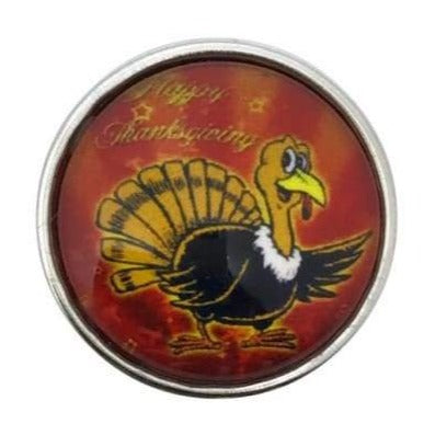 Thanksgiving Turkey Snap Button-Thanksgiving 20mm - Snap Jewelry