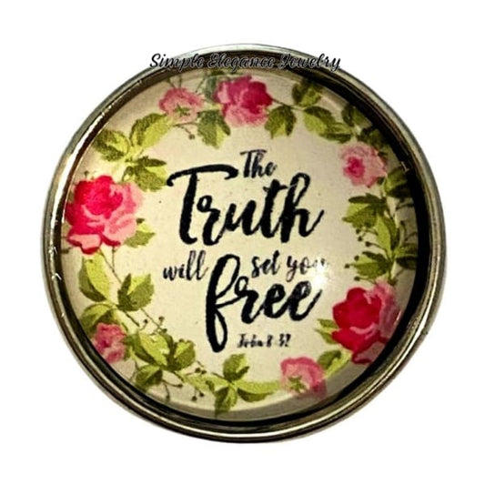 The Truth Will Set You Free Snap Charm 20mm - Snap Jewelry