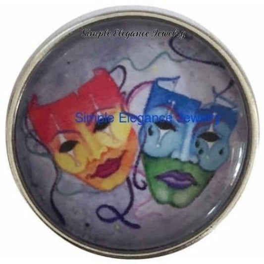 Theatre Drama Mask Snap 20mm for Snap Jewelry - Snap Jewelry