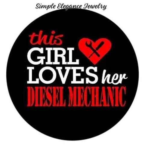 This Girl Loves Her Diesel Mechanic Snap 20mm - Snap Jewelry
