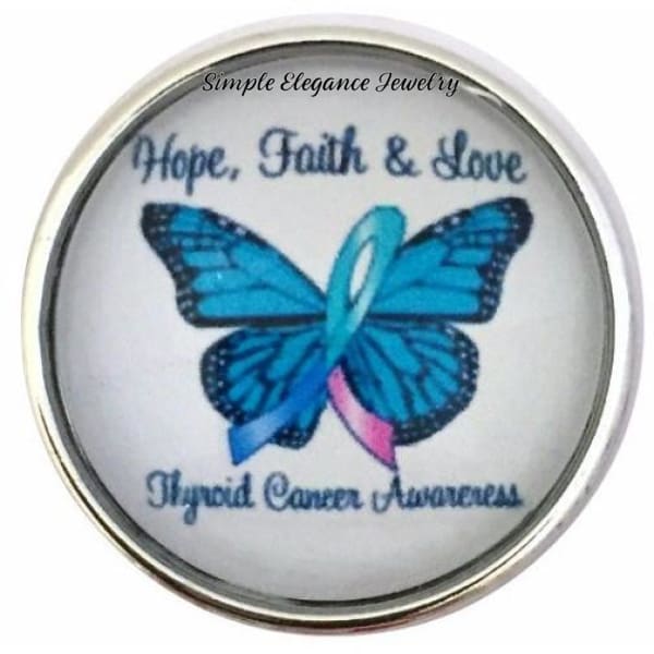 Thyroid Cancer Snap Charm 20mm for Snap Charm Jewelry - Snap Jewelry