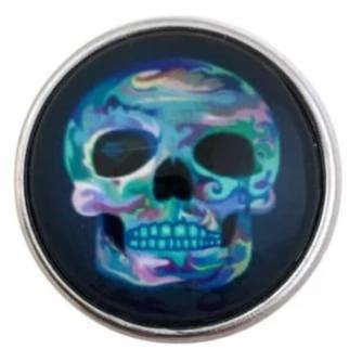 Tie Dye Sugar Skull Snap 20mm for Snap Jewelry - Snap Jewelry