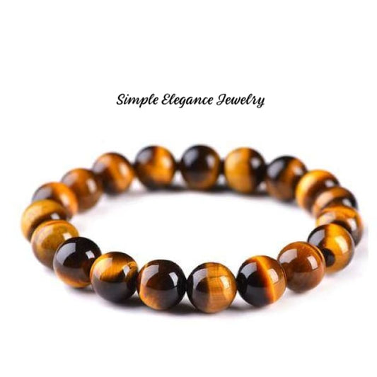 Tiger Eye Natural Stone Onxy Necklace (2 Styles of Options Bracelets) - Bracelet Round Beads - Natural Stone Necklaces