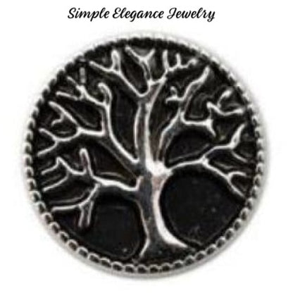 Tree of Life Metal Snap 20mm for Snap Charm Jewelry - Black - Snap Jewelry