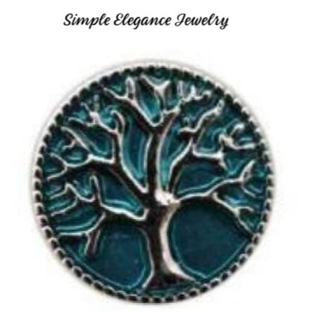 Tree of Life Metal Snap 20mm for Snap Charm Jewelry - Turquoise - Snap Jewelry