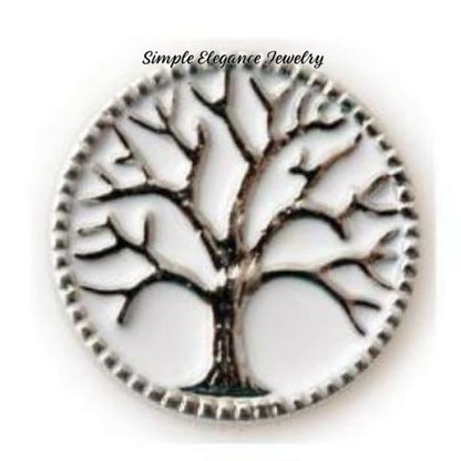 Tree of Life Metal Snap 20mm for Snap Charm Jewelry - White - Snap Jewelry