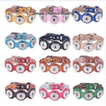 Triple Snap Bracelet- Leather Cut-Out 18mm-20mm Snaps - Snap Jewelry