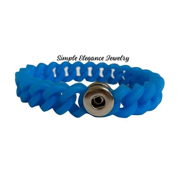 Turquoise Silicone MINI Snap Bracelet 12mm - Snap Jewelry
