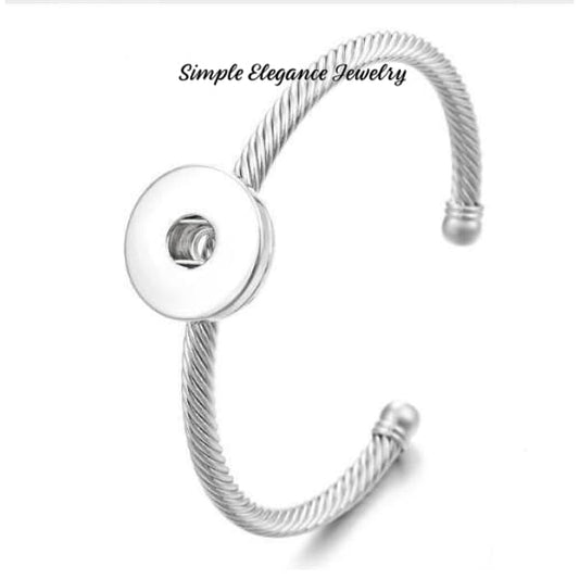 Twisted Rope Single Snap Bracelet 20mm (B285) - Snap Jewelry