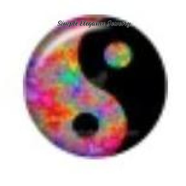 Tye-Dye Yen Yang Snap Charm 20mm - 20mm - Snap Jewelry