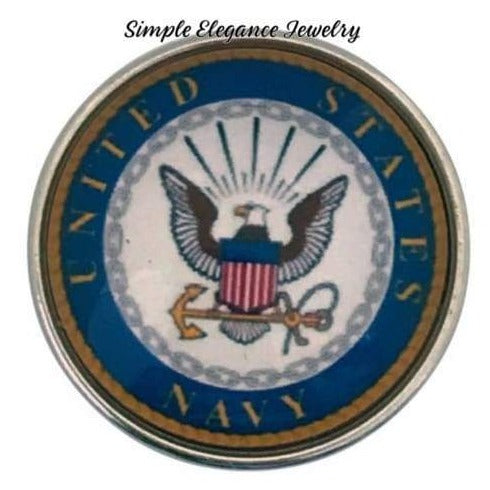 Navy Military Snap 20mm - Snap Jewelry