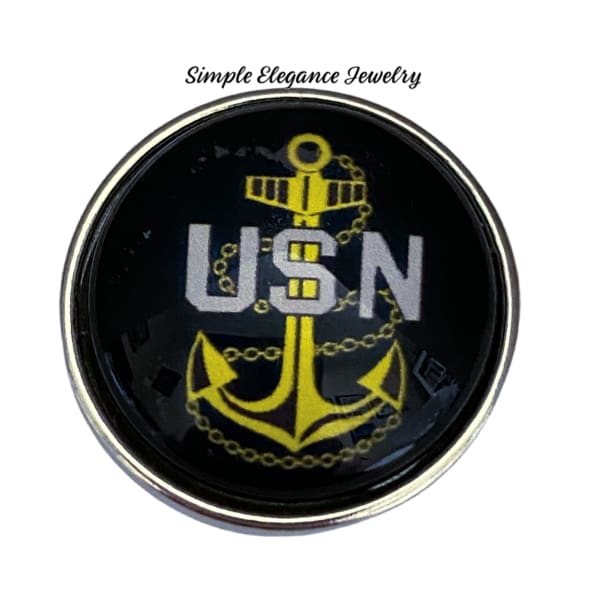 US Navy Snap Charm 20mm - Snap Jewelry