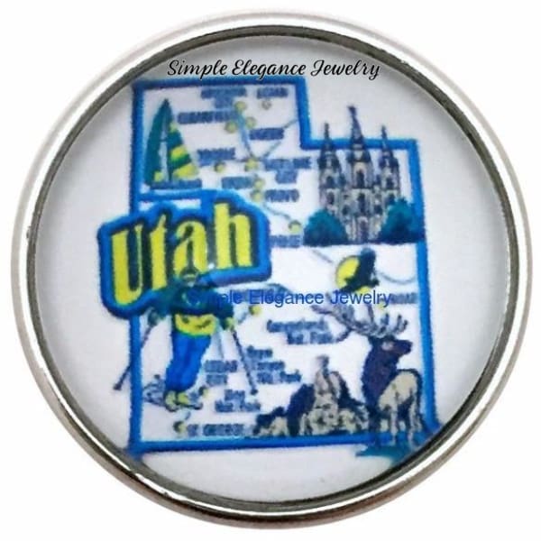 Utah State Snap 20mm for Snap Jewelry - Snap Jewelry
