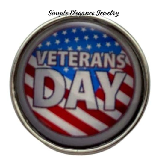 Veterans Day Snap Charm 20mm - Snap Jewelry
