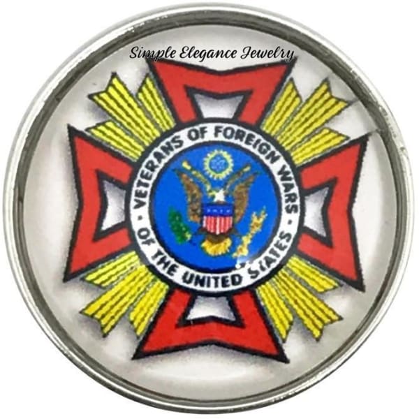 Veterans of Foreign Wars Snap Charm 20mm for Snap Jewerly - Snap Jewelry
