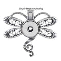 Vintage Dragonfly Snap Necklace 20mm Snap - Snap Jewelry