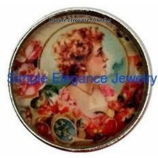 Vintage Lady Snap 20mm for Snap Charm Jewelry - Snap Jewelry