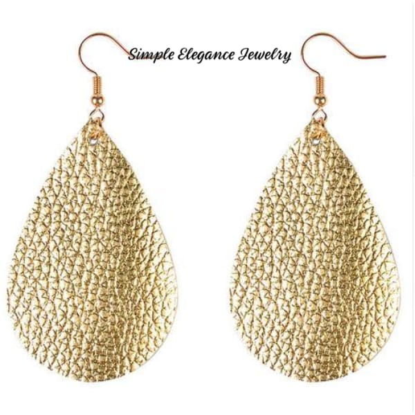 Vinyl Teardrop Gold Earrings - Earrings