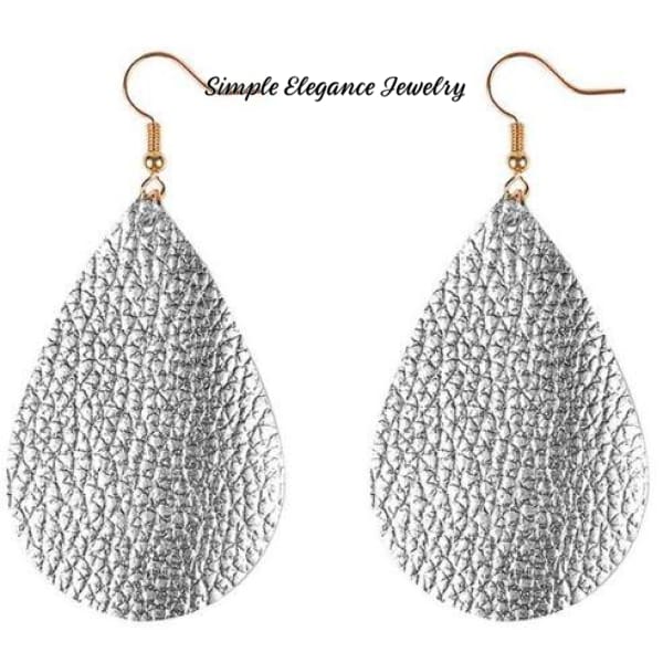 Vinyl Teardrop Silver Earrings - Earrings