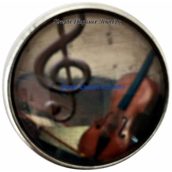 Violin Music Snap 20mm for Snap Jewelry - Snap Jewelry