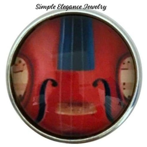 Violin Snap Charm 20mm - Snap Jewelry