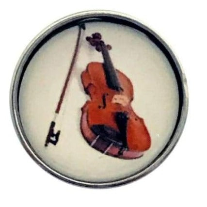 Violin/Fiddle Instrument Snap Charm for Snap Charm Jewelry 20mm - Snap Jewelry