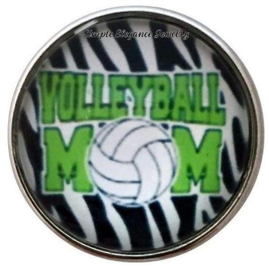 Volleyball Mom Snap 20mm for Snap Charm Jewelry (190) - Snap Jewelry