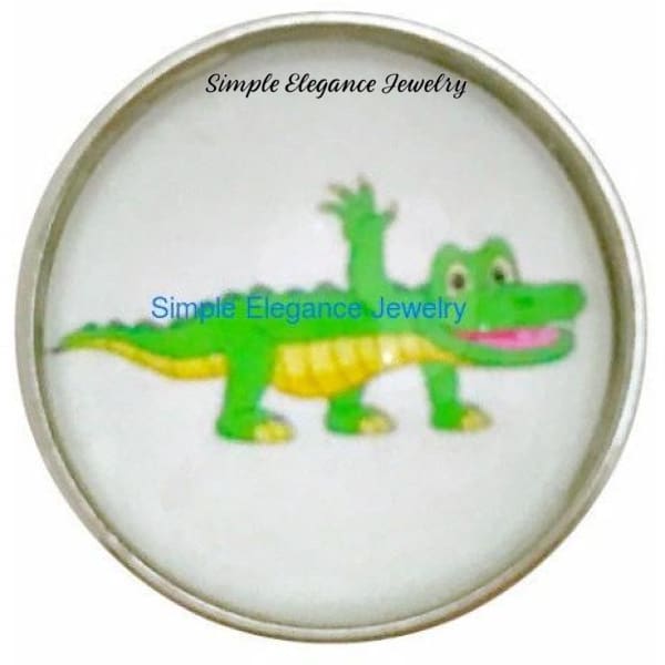 Waving Alligator Snap Charm 20mm for Snap Jewelry - Snap Jewelry