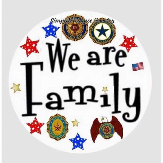 We Are Family Military Snap Charm 20mm - Snap Jewelry