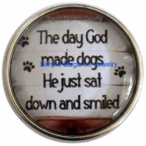 When God Made Dogs Snap 20mm for Snap Jewelry - Snap Jewelry