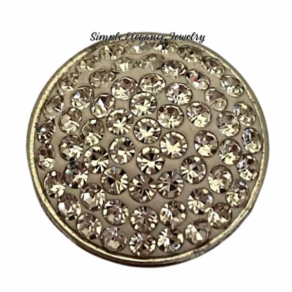 White Rhinestone Bling Snap - Snap Jewelry