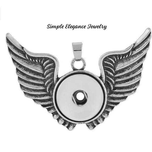 Wings Snap Pendant for 18mm-20mm Snaps - Pendant Only - Snap Jewelry