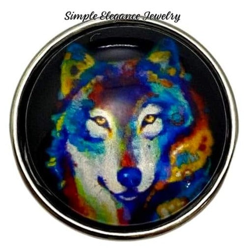 Wolf Art Snap Charm 20mm - Snap Jewelry