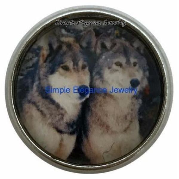 Wolves Snap Charm 20mm for Snap Charm Jewelry - Snap Jewelry