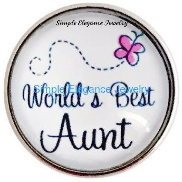 Worlds Best Aunt Snap 20mm - Snap Jewelry