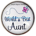 Worlds Best Aunt Snap 20mm - Snap Jewelry