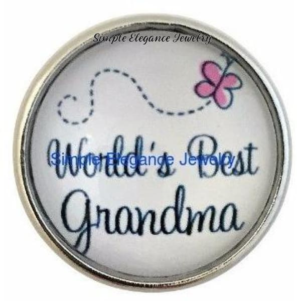 Worlds Best Grandma Snap 20mm - Snap Jewelry