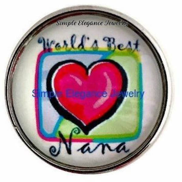 Worlds Best Nana Snap 20mm - Snap Jewelry