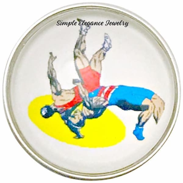 Wresting Sport Snap Charm 20mm for Snap Jewelry - Snap Jewelry