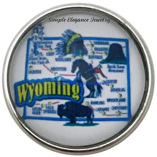 Wyoming State Snap 20mm for Snap Jewelry - Snap Jewelry