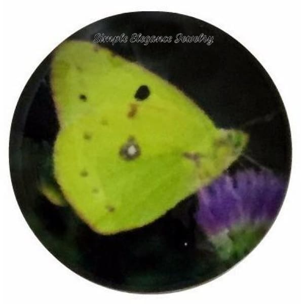 Yellow Butterfly 18mm for Snap Charm Jewelry - Snap Jewelry
