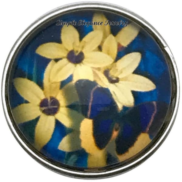 Yellow Flower Snap Charm 20mm for Snap Jewelry - Snap Jewelry