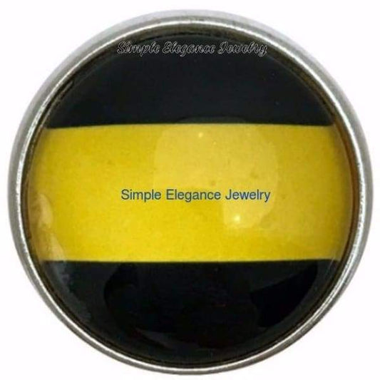 Yellow Line Dispatcher Snap 20mm for Snap Jewelry - Snap Jewelry